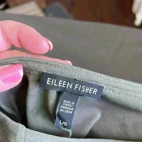 Eileen Fisher tunic khaki color size L - Picture 5 of 6